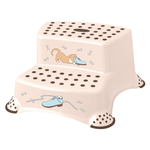 stolička DOG, dva schůdky, 40x37x21cm protiskluzová PH BÉŽ