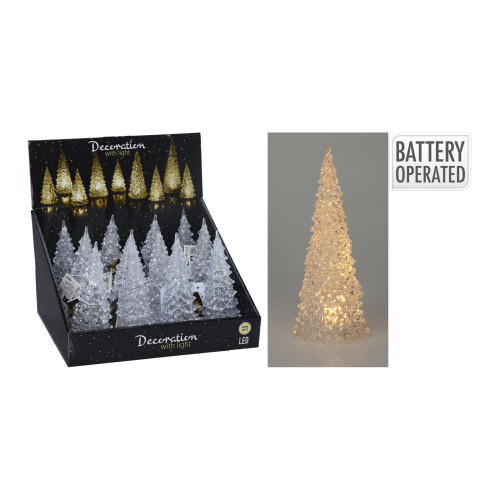 dekorace STROM LED 17x7cm akryl teplá BÍ