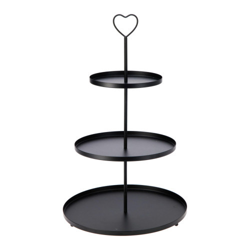 podnos 3 patra kulatý kov.ČER