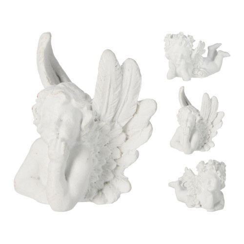 dekorace ANDĚL ležící 6cm BÍ mix