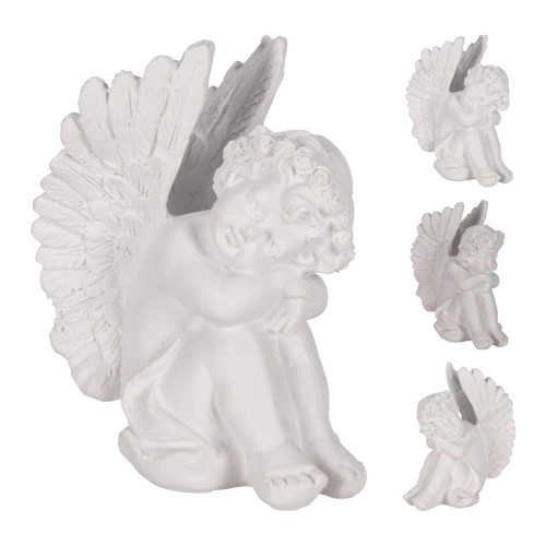 dekorace ANDĚL sedící 10cm BÍ mix