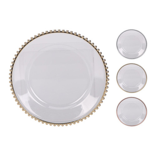 talíř 33cm PH TRA/barevné lemování mix barev