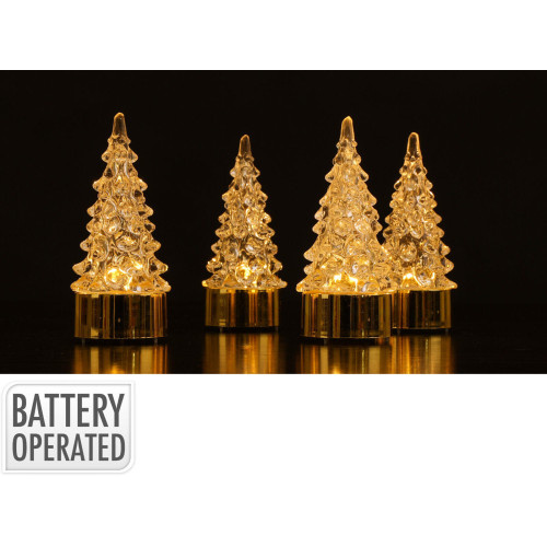 dekorace STROMEK 9cm LED TRA (4ks)