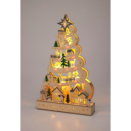 dekorace STROM 45cm 15LED dřev.