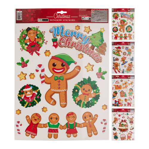 dekorace na okno s glitry PP mix dekorů