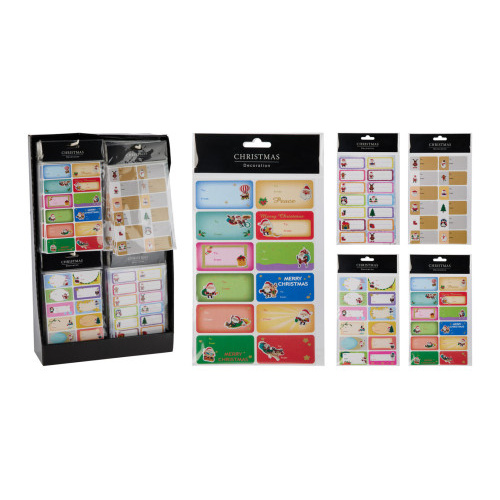 jmenovka vánoční samolepicí mix (12/14ks)