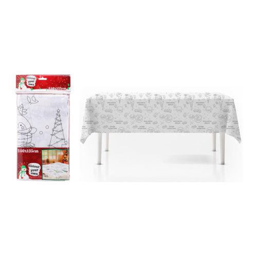 ubrus vánoční k vybarvení 240x135cm polyester