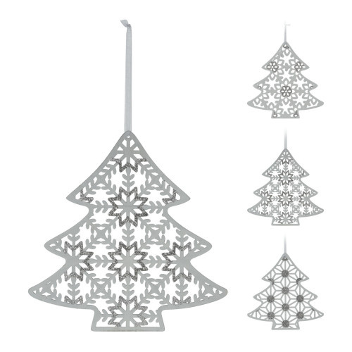 dekorace STROM 30cm závěsná dřev.BÍ mix