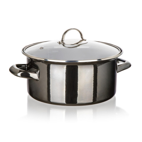 hrnec + skl.poklice pr.22cm 3,7l METALLIC Black