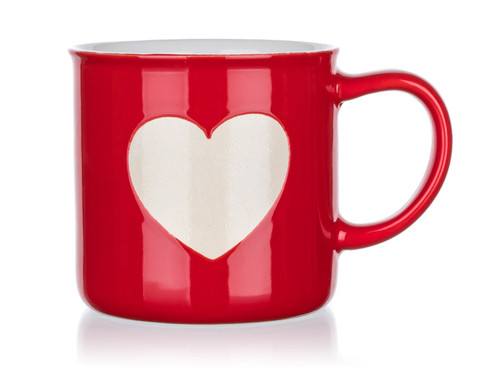 hrnek 350ml WHITE HEART keramický