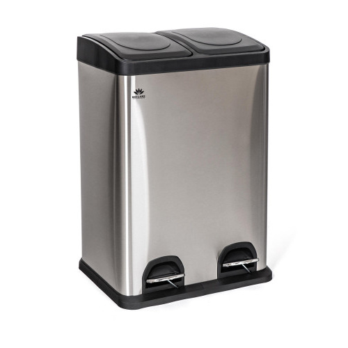 koš na tříděný odpad SAVERY 2x20l nerez/PH