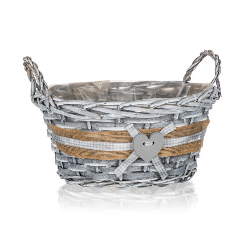 košík GRIS kulatý 25x12cm s uchy proutěný