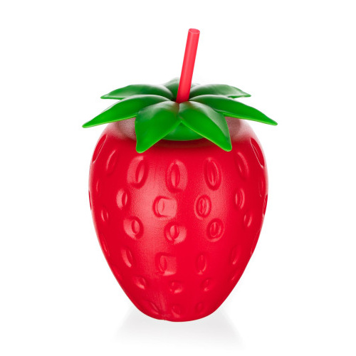 láhev s brčkem 880ml STRAWBERRY PH