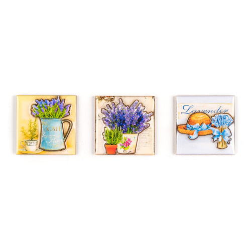 magnetky LAVENDER (3ks) mix dekorů