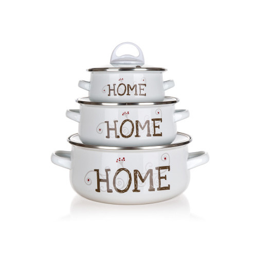 sada nádobí HOME smalt 6díl.