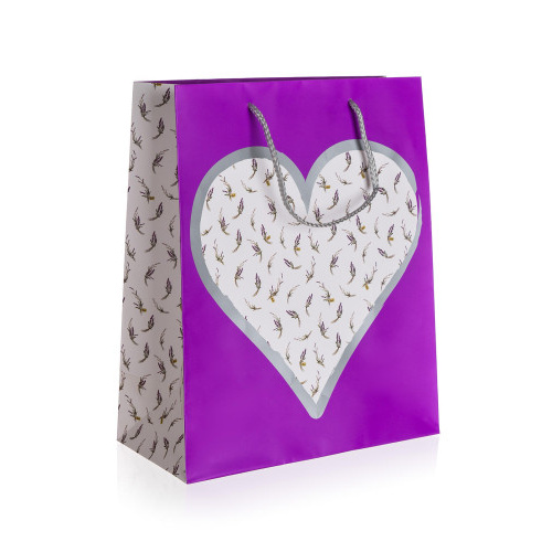 taška dárková 26x32x13cm (L) LEVANDULE