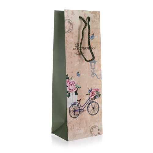 taška dárková na láhev 12x35x9cm ROMANTIC RIDE
