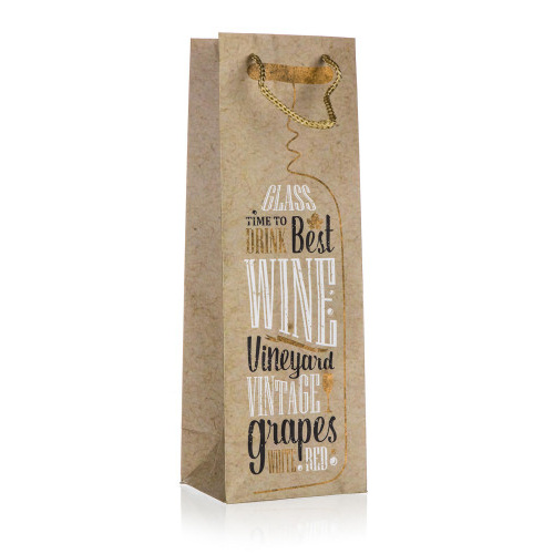 taška dárková na láhev 12x35x9cm TIME TO DRINK