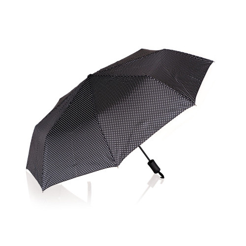 deštník 52cm skládací ČER s puntíky