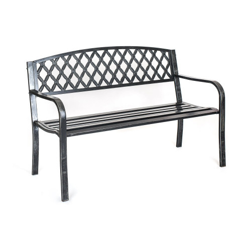 lavička zahradní LUSSO 127x60x85cm ČER ocel