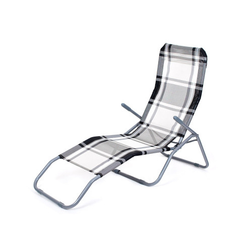 lehátko skládací kov.142x60x96cm KOSTKA ANTR, nosnost 100kg