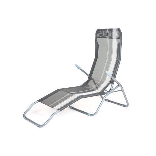 lehátko skládací kov.142x60x96cm PRUH ANTR, nosnost 100kg