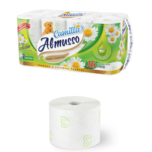 papír toaletní CAMILLA 3vrstvý BÍ (16ks)