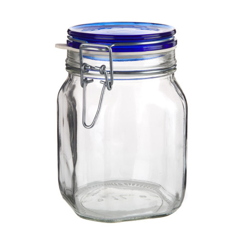 dóza hermetická 1000ml skl.s patentním uzávěrem FIDO Blue