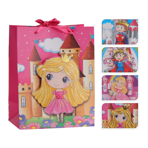 taška dárková 23x18x10cm 3D DĚTSKÁ mix dekorů