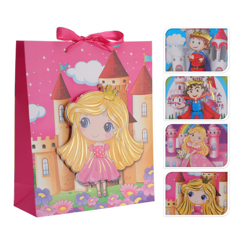 taška dárková 32x26x10cm 3D DĚTSKÁ mix dekorů