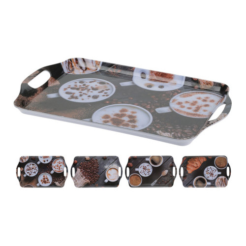 podnos 38x23cm KÁVA melamin mix dekorů