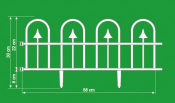 ALDOTRADE Zahradní plůtek Bolt 2,3m 