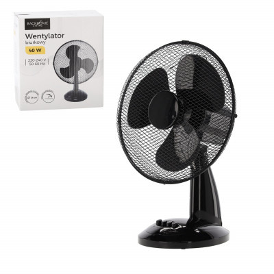 Stolní ventilátor černý 40W
