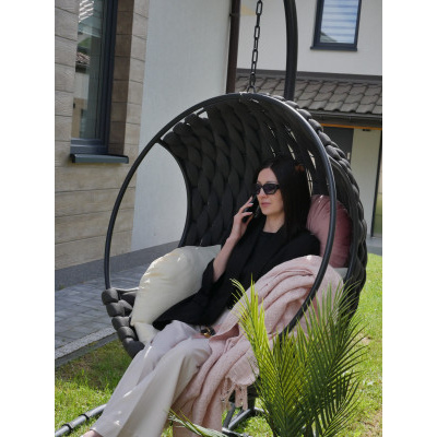 Závěsné křeslo TABANI černé