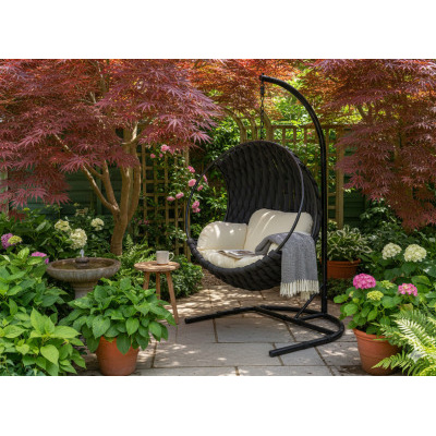 Závěsné křeslo TABANI černé