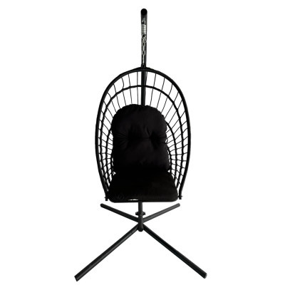 Skládací závěsné křeslo ERIS černé