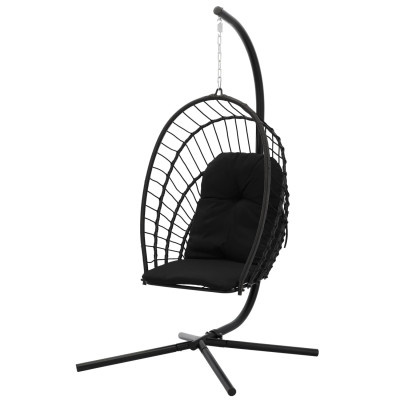 Skládací závěsné křeslo ERIS černé