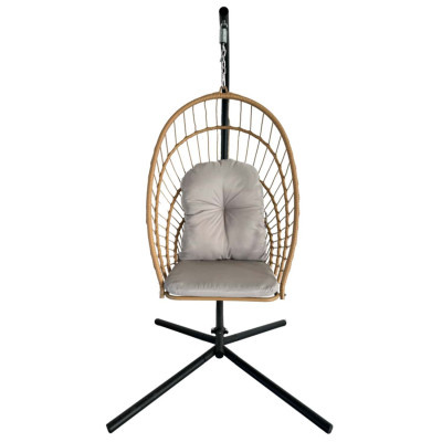 Skládací závěsné křeslo ERIS hnědé