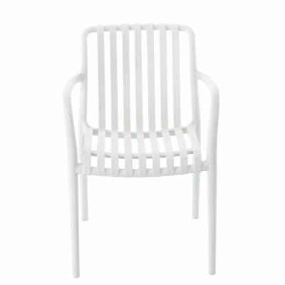 Zahradní židle 45,5x57x45/81 cm, bílá, nosnost 110 kg