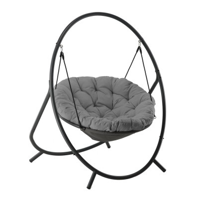 Závěsné křeslo PATIO tmavě šedý 115,5 × 140 × 167,5 cm