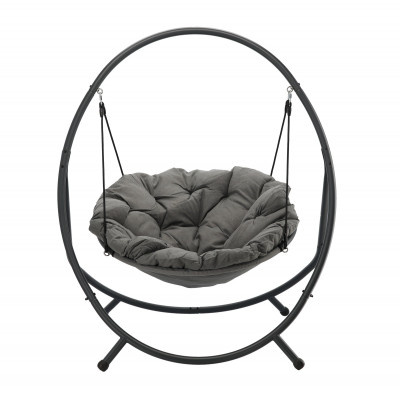 Závěsné křeslo PATIO tmavě šedý 115,5 × 140 × 167,5 cm