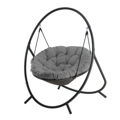 Závěsné křeslo PATIO tmavě šedý 115,5 × 140 × 167,5 cm