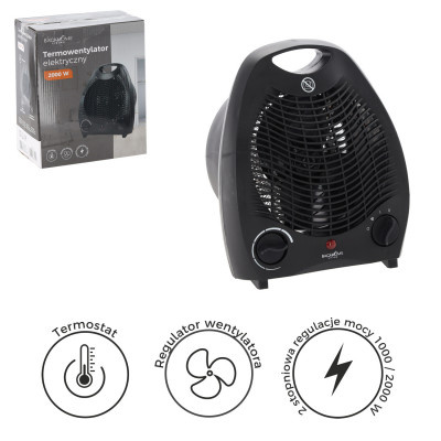 Topidlo s ventilátorem BACKHOME černé 2000W