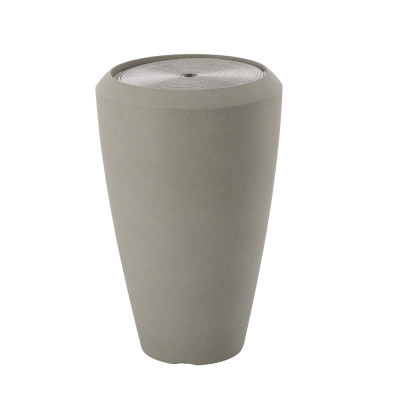 Plastová zahradní fontána s LED, 44,5x44,5x70 cm, šedá