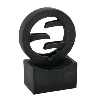 Zahradní fontána prsten 34x16x47,8 cm s LED