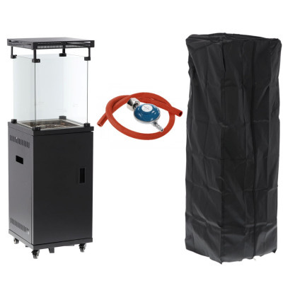 ALDOTRADE terasový plynový ohřívač BISTRO 136cm černý