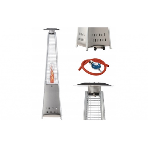 ALDOTRADE Terasový plynový ohřívač Pyramida nerez