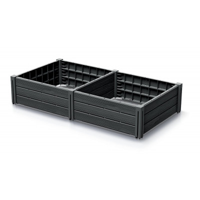 Vyvýšený záhon 2 ks BASE PLANT 61,8 cm - antracit