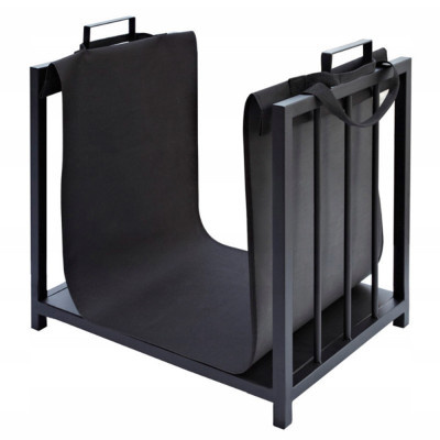 Kovový stojan na dřevo s přenosnou taškou 51x37x50,5cm