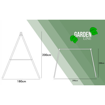 Zahradní dětská houpačka 290x180x200 cm
